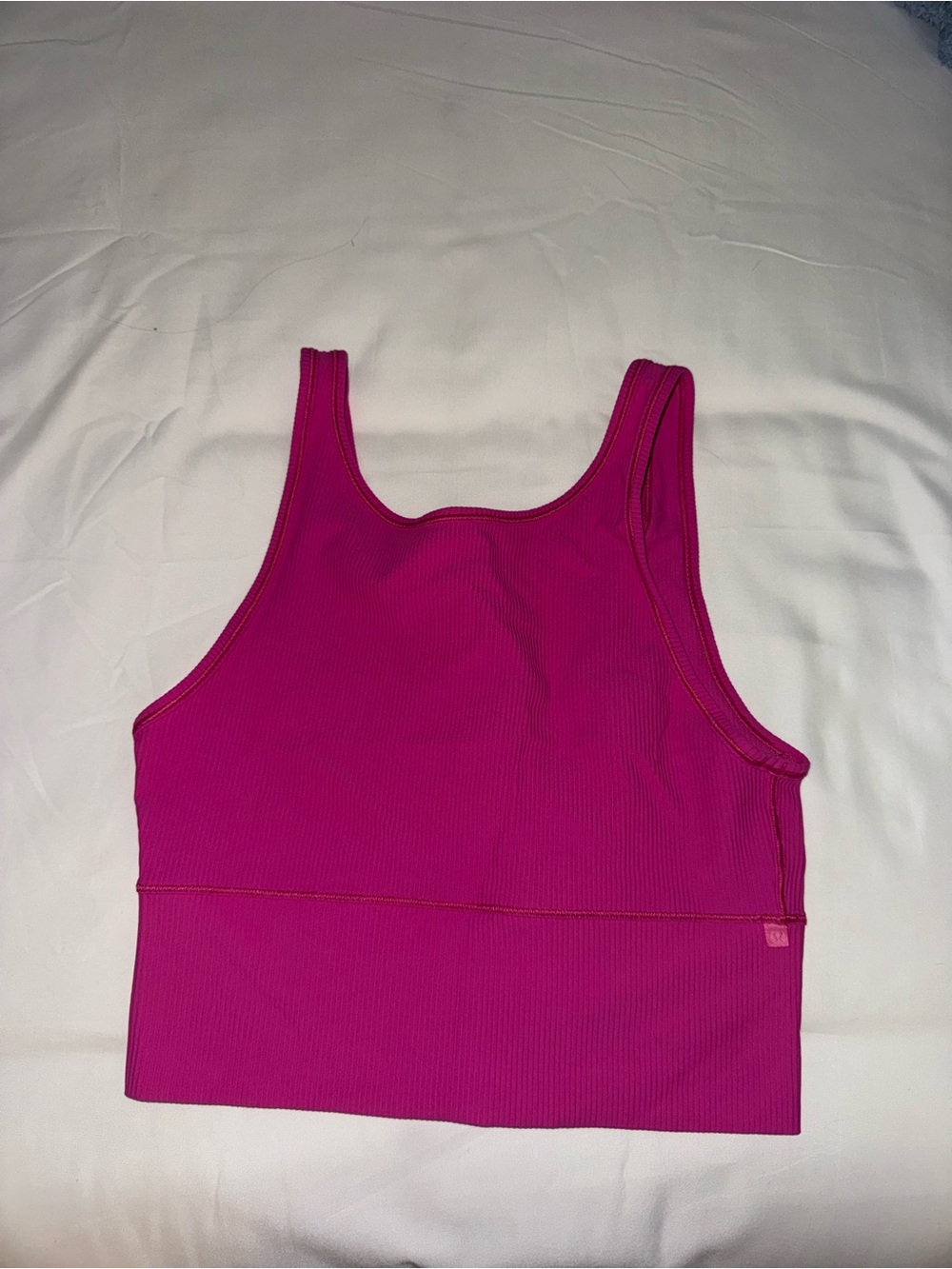 lululemon athletica Ribbed Tank Top in Bright Magenta Pink